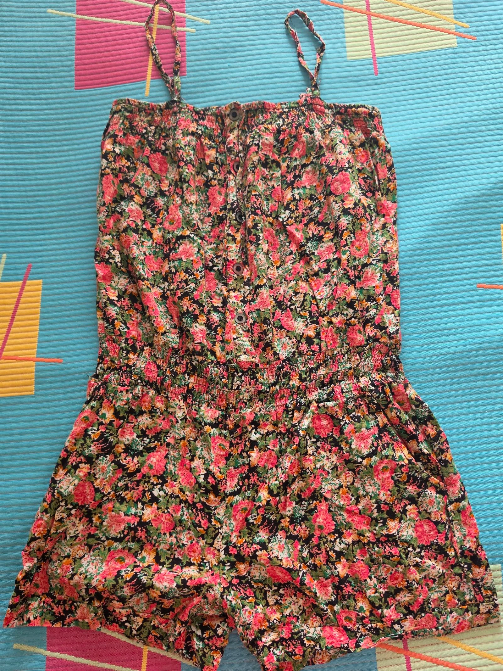 Pink Floral Print Short Jumpsuit – photo 3